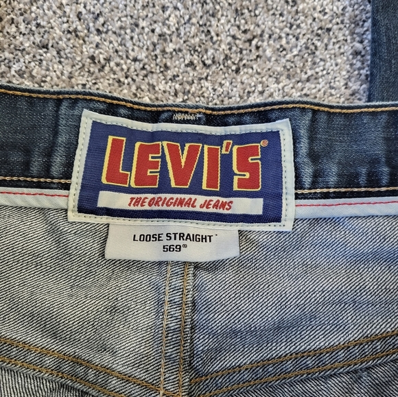 Levi's The Original Jeans Blue Denim Loose Straight 569 W40 L32 - Picture 10 of 13